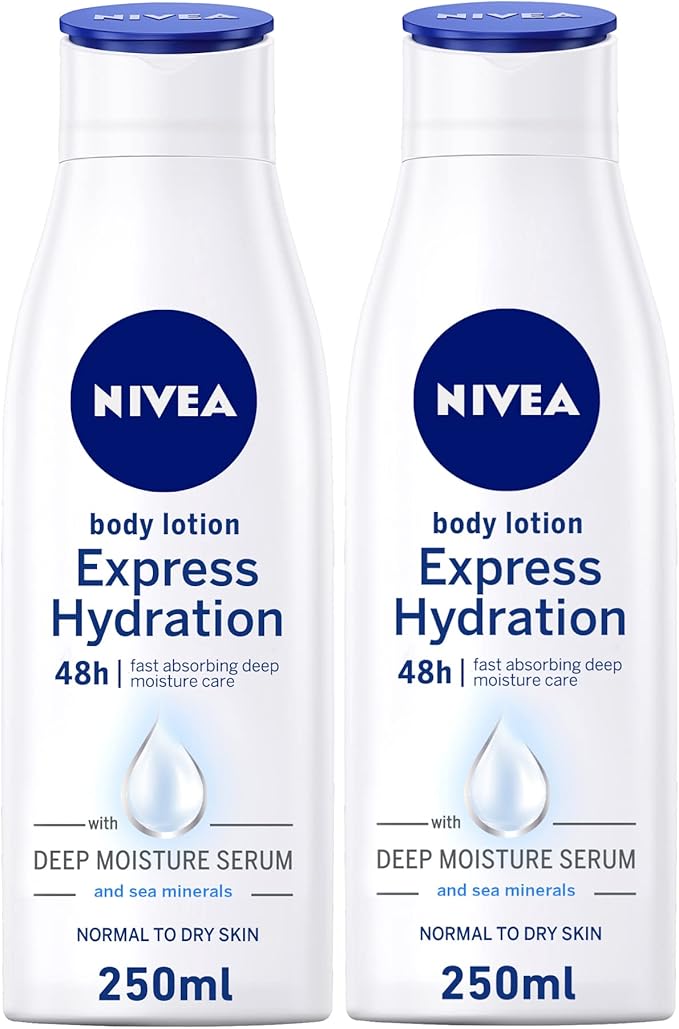 نيفيا لوشن نيفيا للجسم للبشرة العادية والجافة، إكسبريس ترطيب سي مينيرالات، 2x250 مل - Image 2